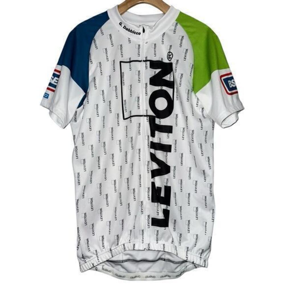 Owayo Men’s Size 9 M White Full Zip Bike Cycling Short Sleeve Shirt